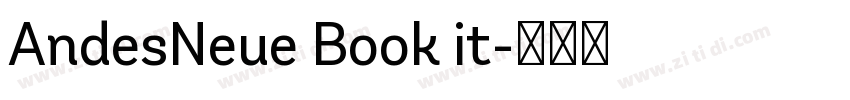 AndesNeue Book it字体转换